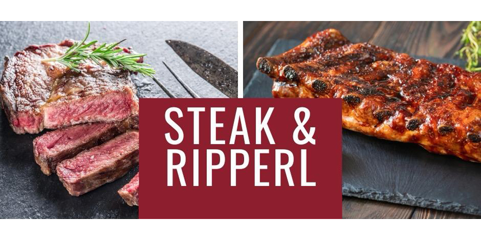 Steak & Ripperl in der Backhendlstation Schneider